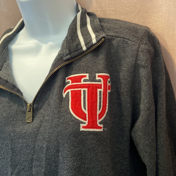 Triblend sweats league University of Tampa (UT) Women's quarter zip Grey Small - Picture 2 of 5